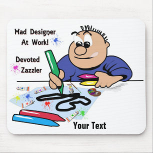 Mousepad Pad do mouse do Designer Louco