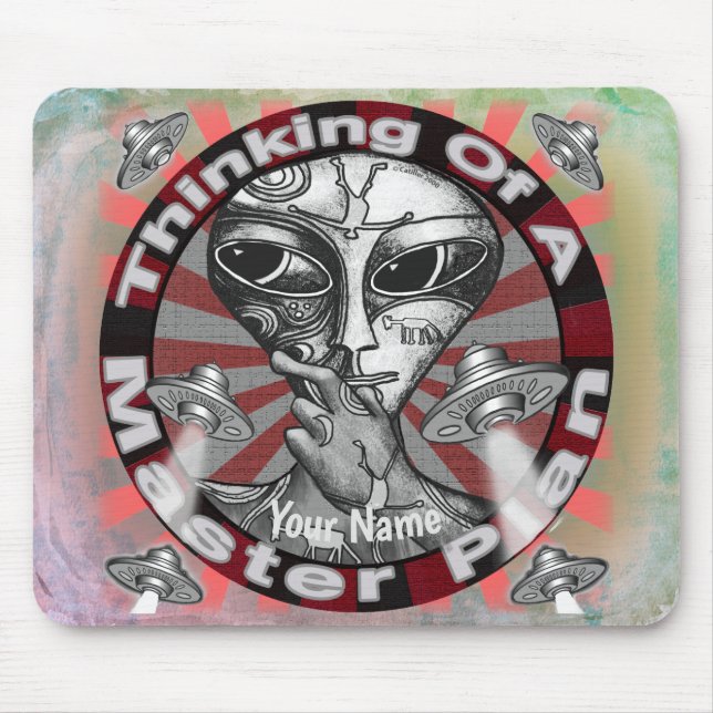 Mousepad Pad do mouse do Plano Mestre de alienígena (Frente)