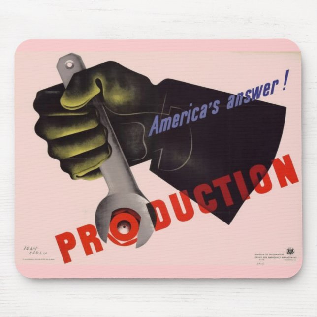 Mousepad Pad do mouse do Poster vintage WII (Frente)