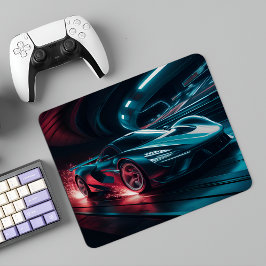 Mousepad Pad do mouse do túnel de Neon do supercarro
