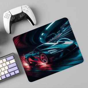 Mousepad Pad do mouse do túnel de Neon do supercarro