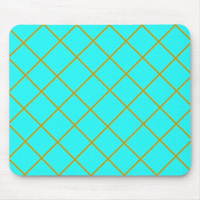Mousepad Pad do Mouse Dourado e Turquesa (Frente)