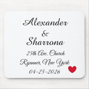 Mousepad Pad do Mouse Elegante de Casamento