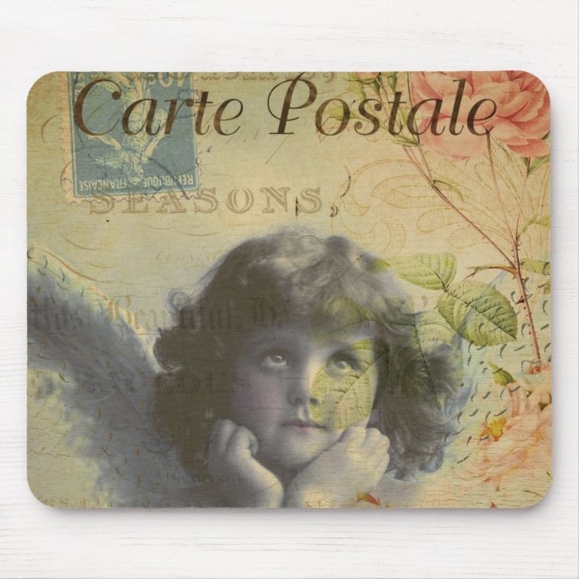 Mousepad Pad do mouse em cartão postal francês (Frente)