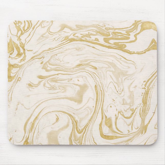 Mousepad Pad do mouse em papel embutido, bege e branco (Frente)