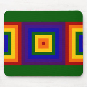 Mousepad Pad do mouse em praças arco-íris