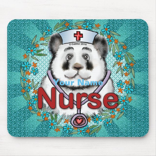 Mousepad Pad do Mouse Enfermeiro Panda (Frente)