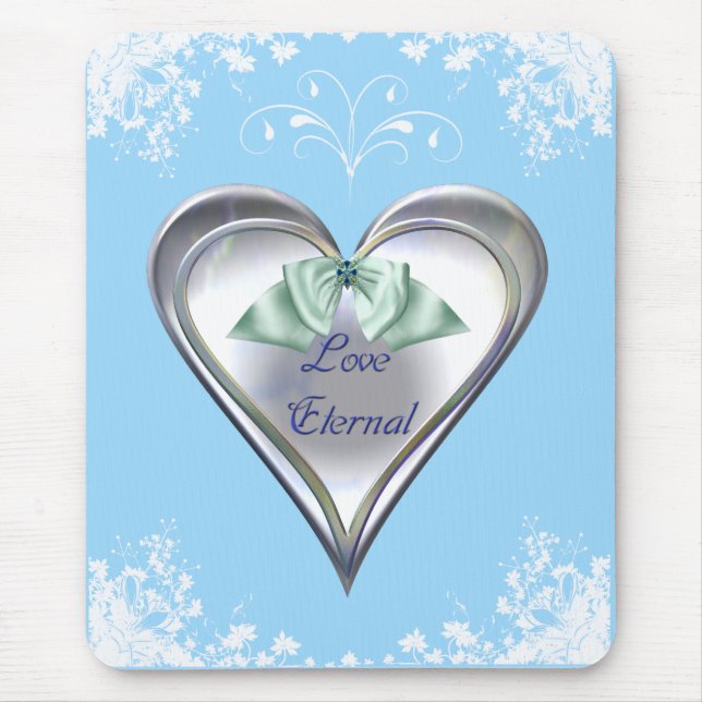 Mousepad Pad do mouse eterno de amor azul (Frente)