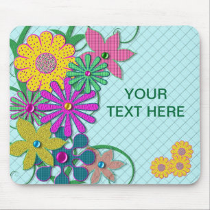 MOUSEPAD PÁD DO MOUSE - FLORES BRILHANTES - PERSONALIZAR