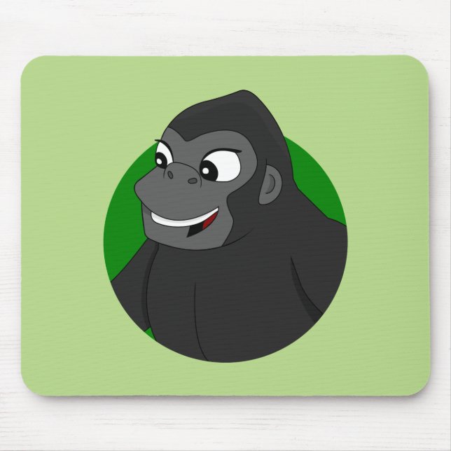 Mousepad Pad do mouse Gorilla Cartoon (Frente)