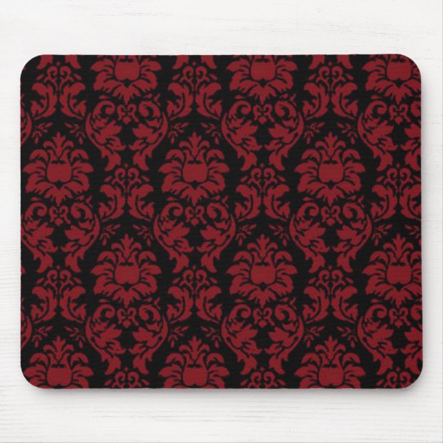 Mousepad Pad do mouse gótico vermelho e preto (Frente)
