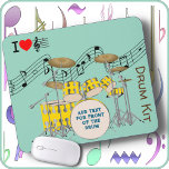 Mousepad PAD DO MOUSE - Kit do tambor - Amarelo no Teal<br><div class="desc">Para o amante da música, músico ou professor de música, este atraente Mouse Pad faz um belo presente de excelente. Possui um kit de tambor e "I Heart Music". Outros instrumentos podem estar disponíveis noutras mouses pads. O fundo é uma cor especial, mas pode ser alterado para a cor preferida....</div>