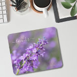 Mousepad Pad do mouse lavanda<br><div class="desc">Fotografia aproximada de algumas flores de Lavanda inglesa.</div>
