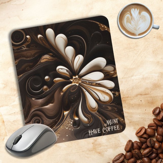 Mousepad Pad do mouse mocha-Themed do café (Coffee Inspired Mocha Personalized Mouse Pad for Bsristas or Coffee Lovers)