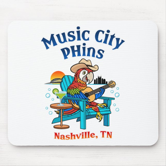 Mousepad Pad do mouse Music City Phins (Frente)