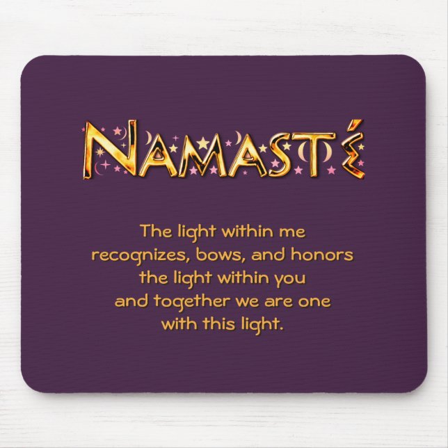 Mousepad Pad do mouse Namasté (Frente)