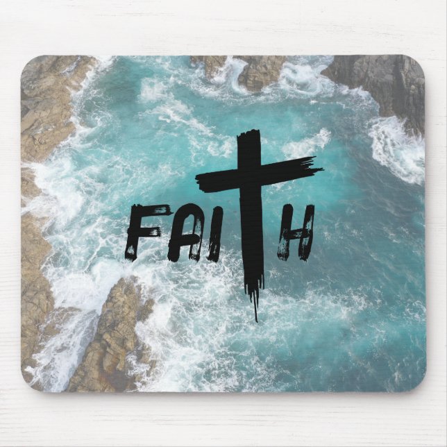 Mousepad Pad do mouse no oceano FAITH (Frente)
