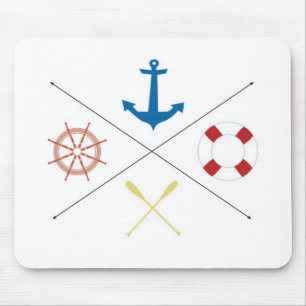 Mousepad Pad do Mouse Ore Ore, Barco Navegante Ancorante Ná