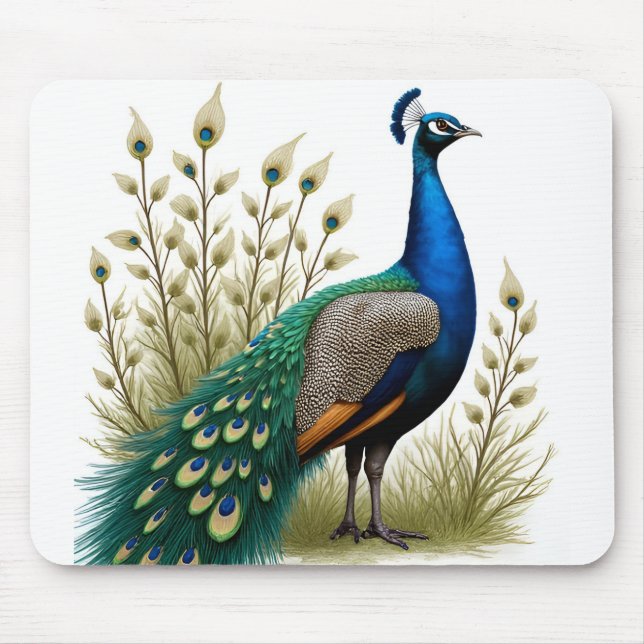 Mousepad Pad do mouse Peacock Elegance (Frente)