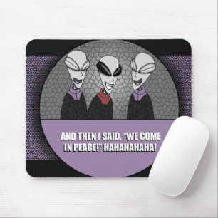 Mousepad Pad do mouse - piada de aliens da área 51