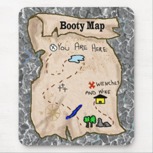Mousepad Pad do Mouse Pirate Booty Map