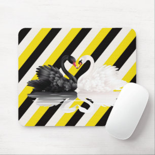 Mousepad Pad do mouse preto de faixa amarela! Pad do mouse