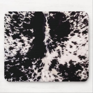 Mousepad Pad do mouse preto e branco do cowhide