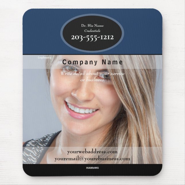 Mousepad Pad do mouse Promocional Dentista - HAMbyWG (Frente)