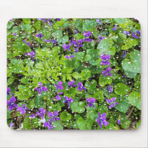 Mousepad Pad do mouse Raindrops e Violets