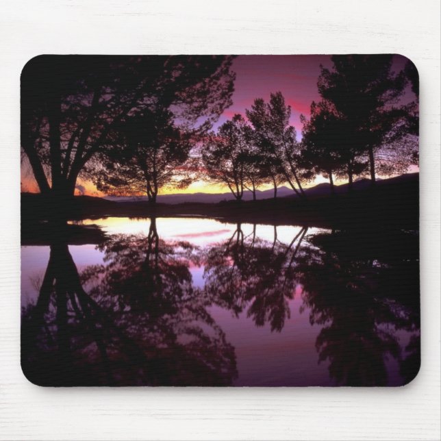 Mousepad PAD DO MOUSE - Reflexões roxas - Mat cênico do com (Frente)