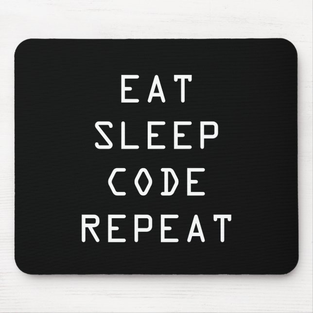 Mousepad Pad do mouse REPEAT DO CÓDIGO SLEEP EAT para progr (Frente)