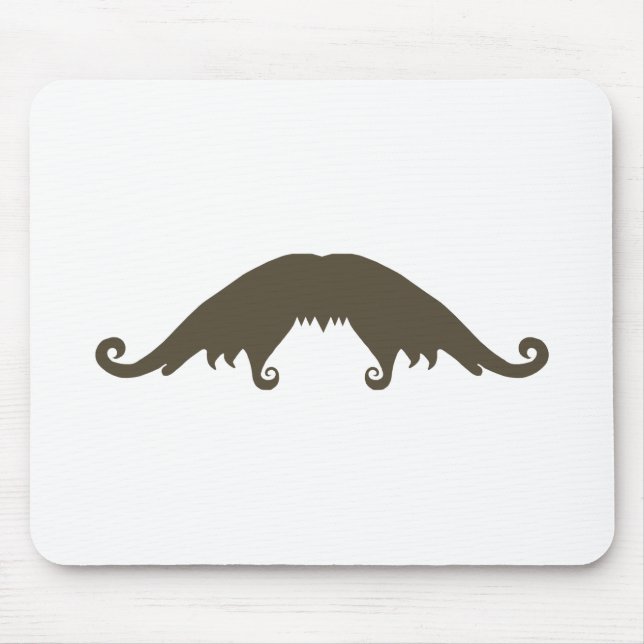 Mousepad Pad do mouse rico Brown Mustache (Frente)