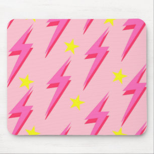 Mousepad Pad do mouse rosa para relâmpagos para decoração d
