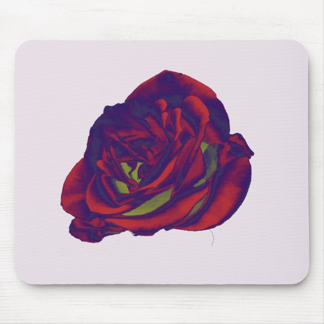Mousepad Pad do mouse rosa vermelha (Frente)