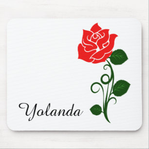Mousepad Pad do mouse rosa vermelha