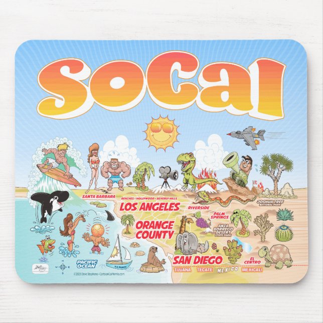 Mousepad Pad do mouse SoCal Bonito (Frente)