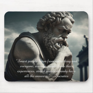 Mousepad Pad do mouse Sócrates Quote (Smart Pessoas)