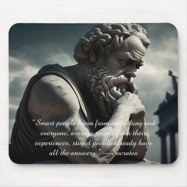 Mousepad Pad do mouse Sócrates Quote (Smart Pessoas) (Frente)
