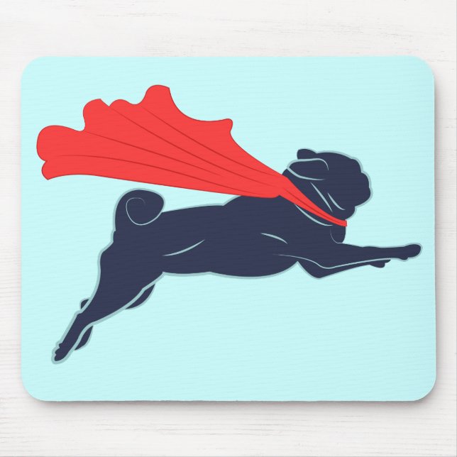 Mousepad Pad do mouse Super Pug (Frente)