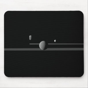 Mousepad Pad do rato das luas de Saturno