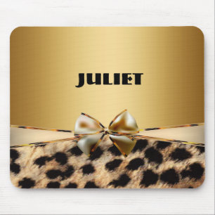 Mousepad Pad do Rato de Arco de Impressão Animal Leopardo D