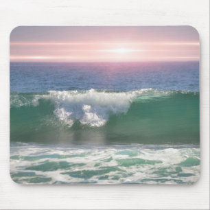 Mousepad Pad do Rato de Arte Sunset da Onda Oceânica