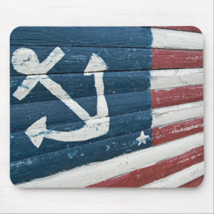 Mousepad Pad do Rato de Bandeira Americano Náutico