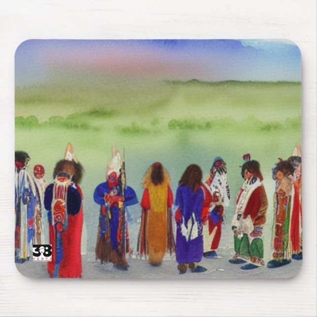 Mousepad Pad do Rato de Celebração Indiano Americano (Frente)