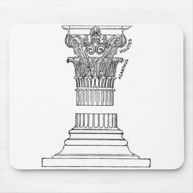 Mousepad Pad do Rato de Coluna Grega (Frente)