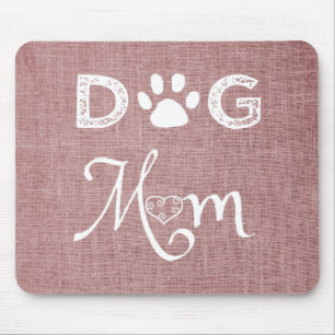 Mousepad Pad do Rato de Mouse Pink Burlap
