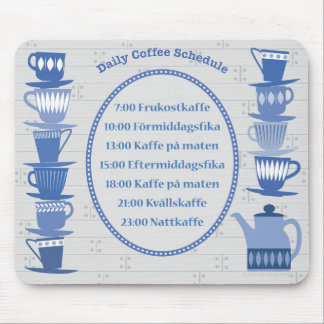Mousepad Pad do Rato do Coffee Schedule