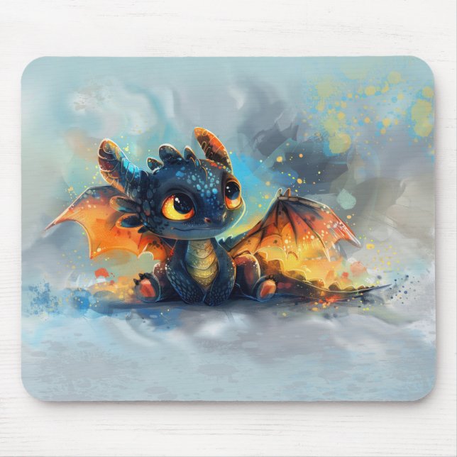 Mousepad Pad do Rato do Dragão Negro (Frente)