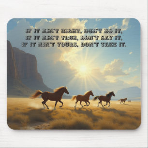 Mousepad Pad do Rato do Provérb do Cowboy