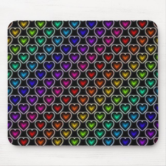 Mousepad Pad do Rato do Rainbow Heart (Frente)